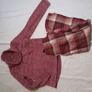 BASS flannel and fleece Lounge pajama set sz s top sz med pant EUC